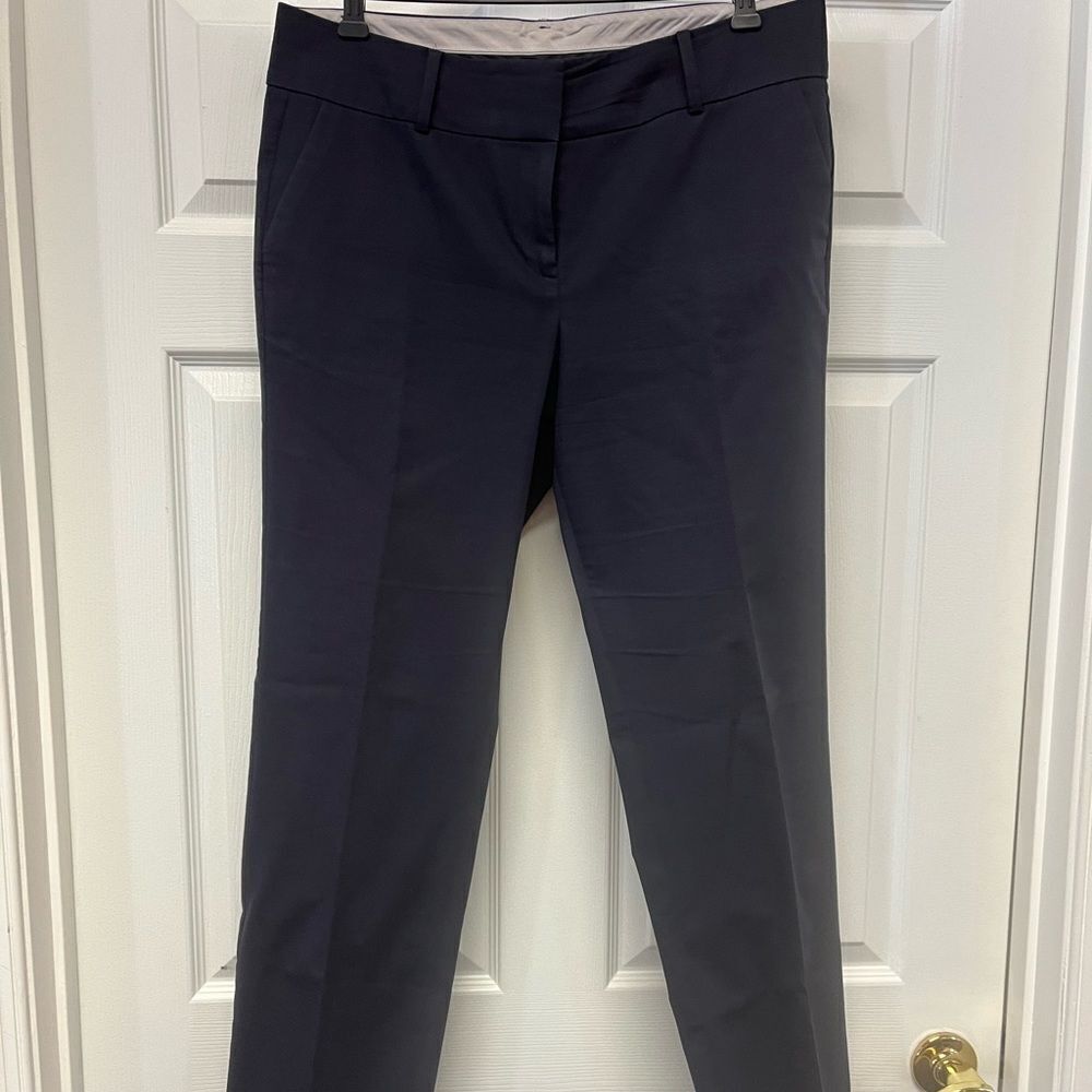 Ann Taylor Navy Straight Leg Trousers sz 10 EUC